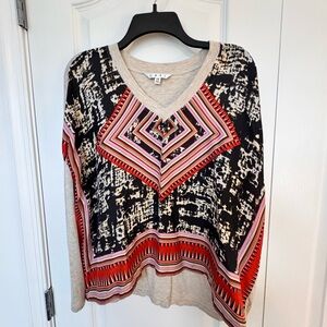 CAbi Multicolor Striped V-Neck Top